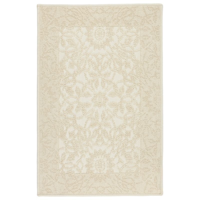 Dywanik łazienkowy Lino 50x80 cm e-floor bawełna egipska ornament beżowy 1 szt