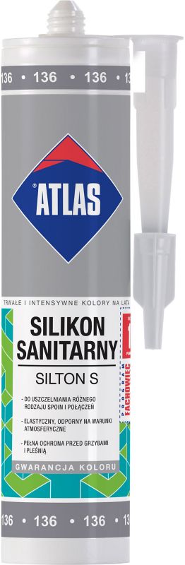 Silikon Atlas 136 280 ml srebrny
