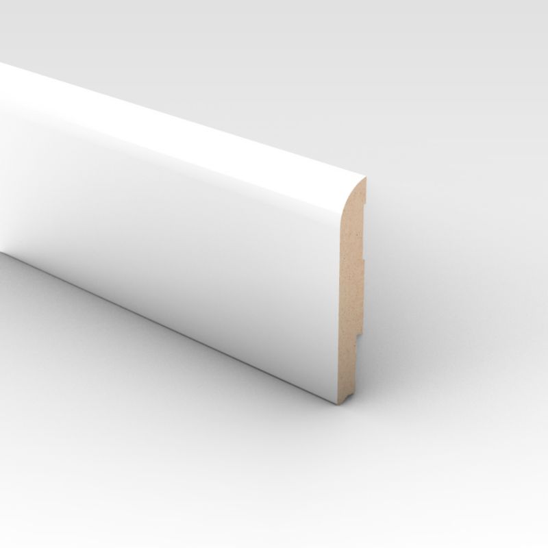 Listwa przypodłogowa Foge L04 biała okleina 8 cm