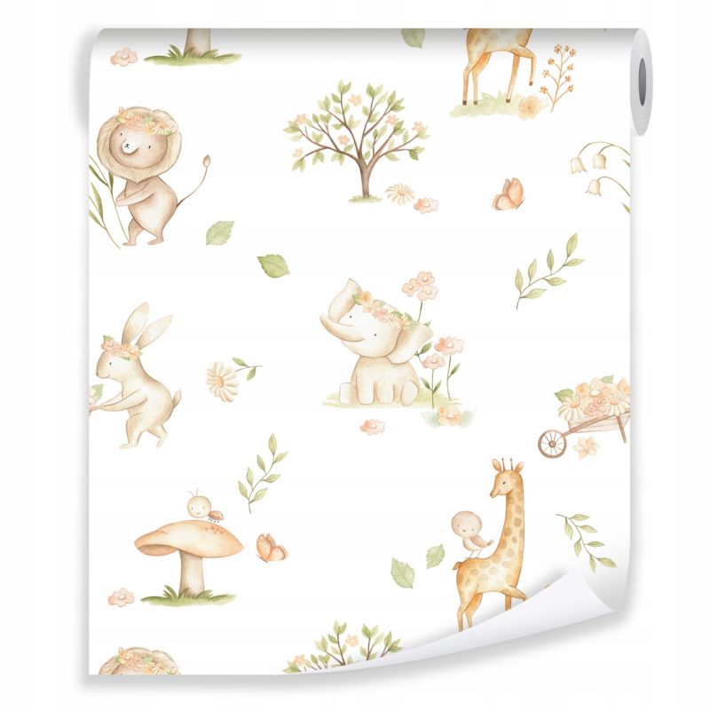 Tapeta Na Flizelinie Ścianę WALLARENA 10m x 50cm Ścienna Dziecięca Dla Dzieci Biała 1 szt.