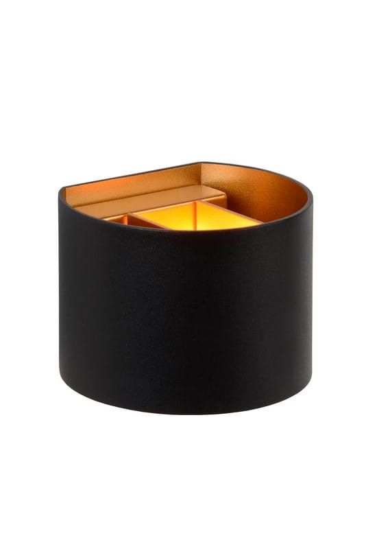 Kinkiet ścienny Lucide Xio czarny-mosiądz-złoty 1 x G9 x 4W IP20 wym: 9,7 x 11 x 11,3 cm - 1 szt.