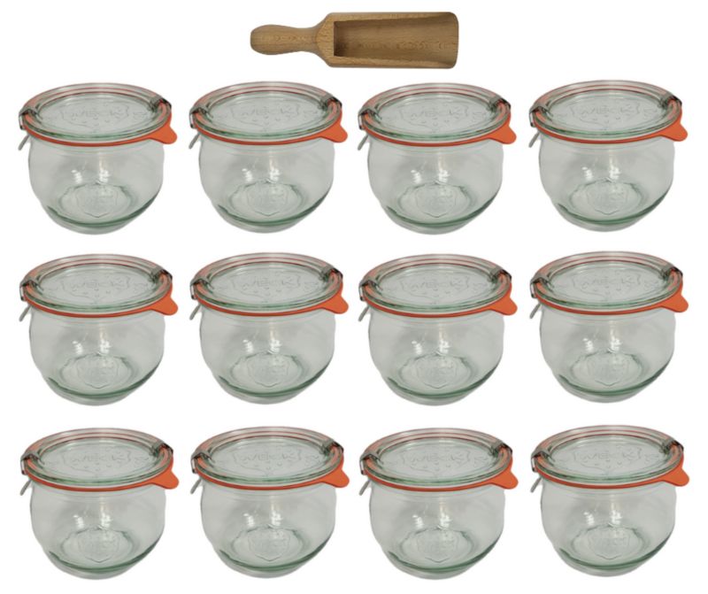 Słoiki MODO24 Weck 370 ml fi 80 tulip szklane wieka gumki 12 kpl.