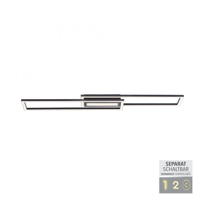 Lampa sufitowa Leuchten Direkt Asmin czarno-biała wym: 5 x 95 x 17,5 cm wbudowany LED 45W 1 szt.