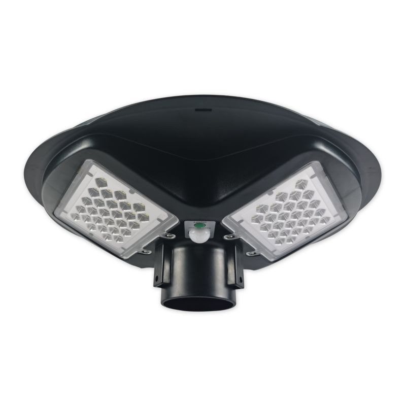 Lampa solarna LED MasterLED latarnia 150W 5000K neutralna biel IP65 z czujnikiem ruchu czarna 1 szt.