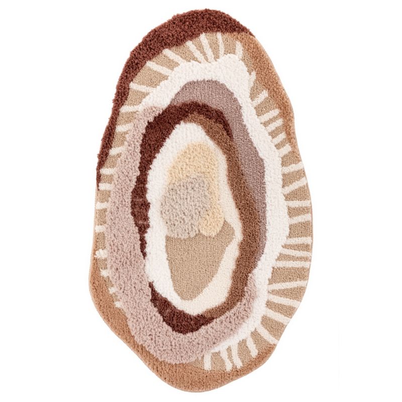 Dywanik łazienkowy Shaggy 3D Gaia e-floor 60x100 cm abstrakcja beżowy 1 szt