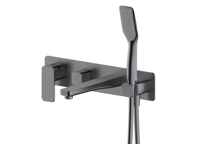 Bateria wannowo-prysznicowa Oltens Hadsel podtynkowa grafit, mosiądz, 1 szt.