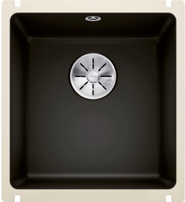 Zlewozmywak ceramiczny Blanco Subline 375-U, czarny, 45,6x41,4 cm, 1 szt.