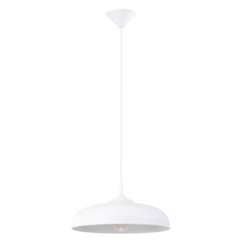 Lampa wisząca Sollux Lighting Gina 2823 biała szerokość 38 cm 1xE27 x 1 szt.