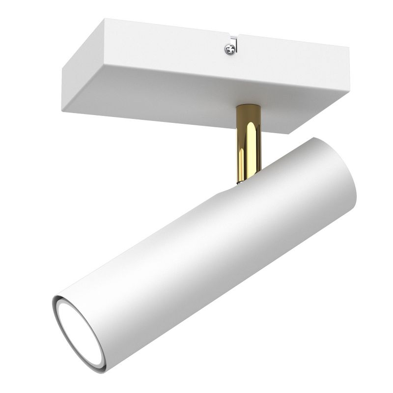 Lampa sufitowa Luminex Axion biały mat-złoty połysk 1 x GU10 x 8W wym: 16 x 10 x 24 cm - 1 szt.