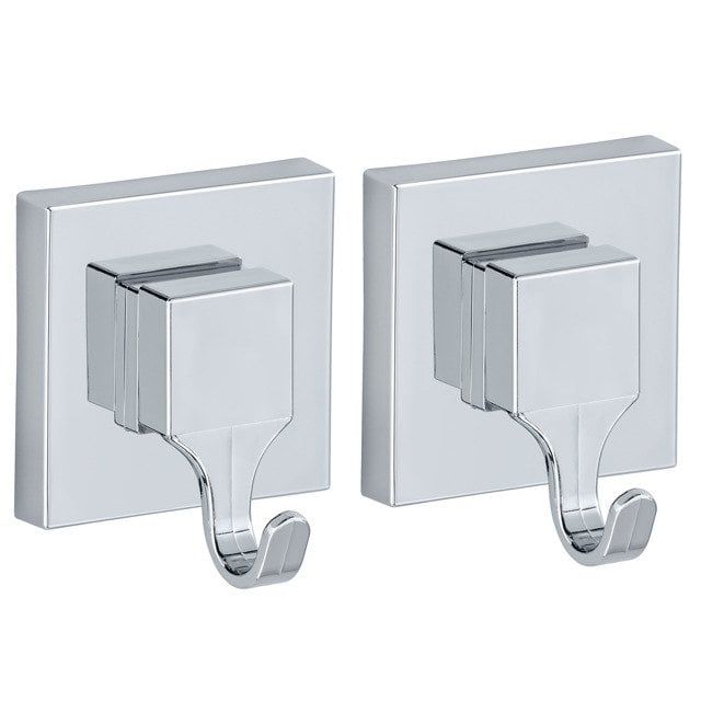 Wieszak na ręcznik Wenko VL Quadro srebrny Vacuum-Loc 2 szt.