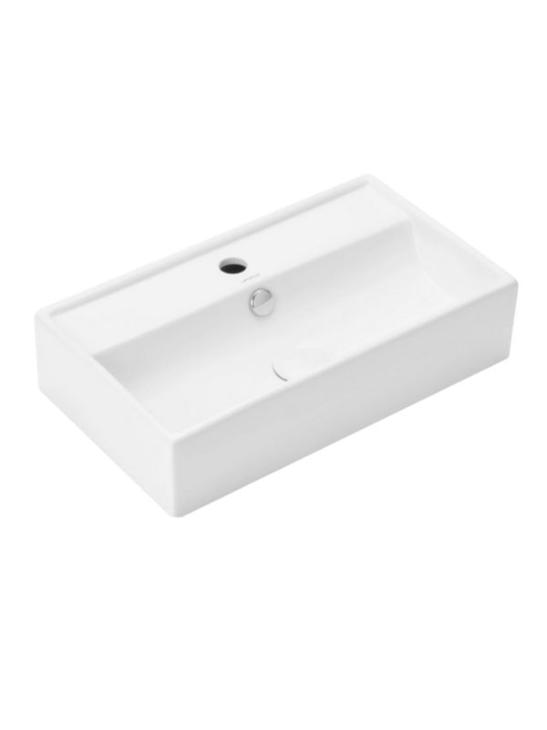 Umywalka nablatowa Uptrend DALIA biały połysk, z otworem na baterię oraz przelewem 1 szt.