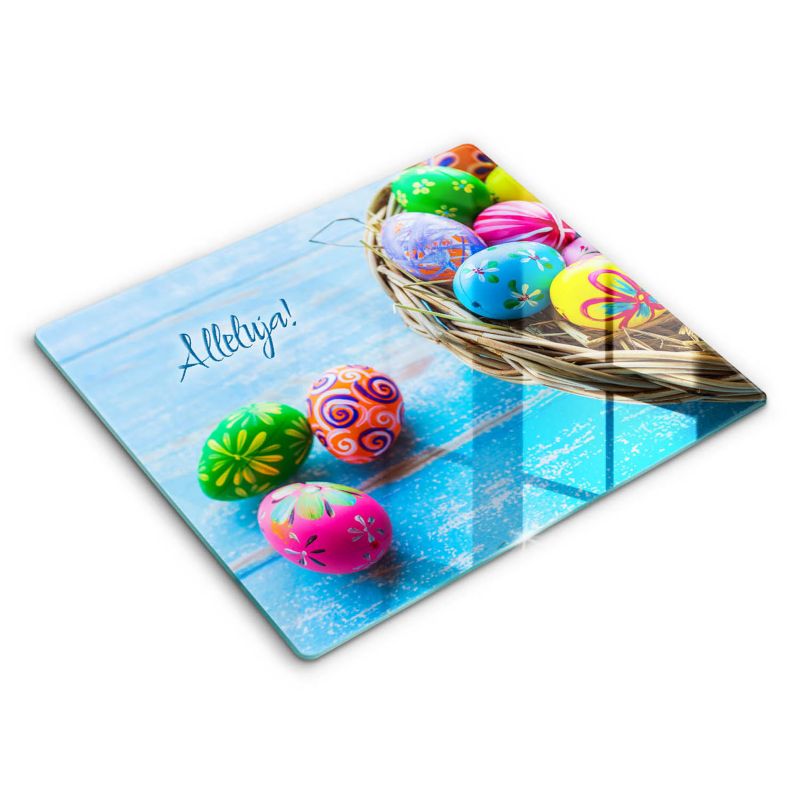 Szklana deska do krojenia Wallfluent 60x52 cm Wielkanoc Alleluja 1 szt.