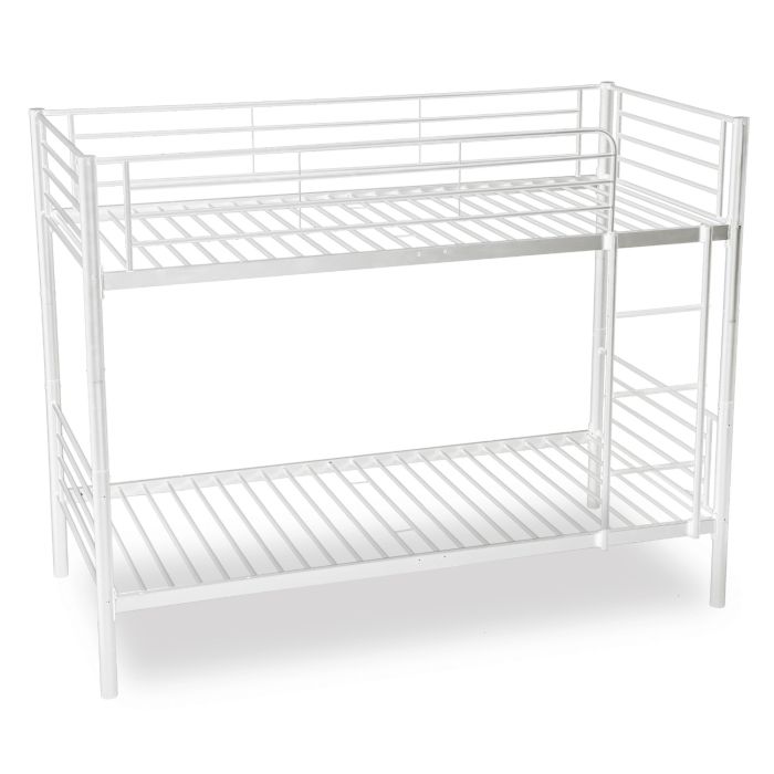 Łóżko Piętrowe RODEZ Mebel Elite Metalowe 2w1 Młodzieżowe Białe Dwuosobowe Dla Dzieci 1 szt.