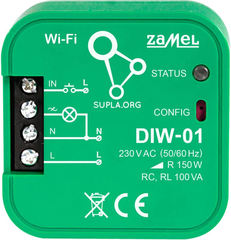 Ściemniacz oświetlenia Zamel WiFi DIW-01