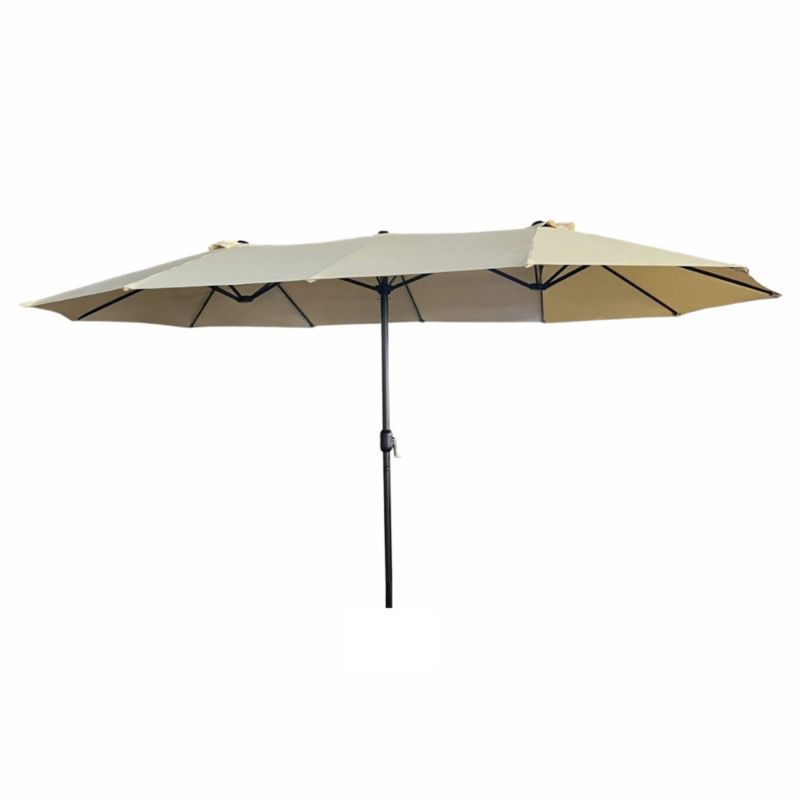 Podwójny parasol ogrodowy Tilia w kolorze beżowym waga 12,3 kg wymiary 460x270x245 cm 1 szt.