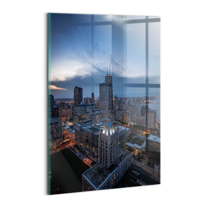 Obraz Szklany Wallfluent 30x20 cm Zdjęcie miasta Chicago 1 szt.