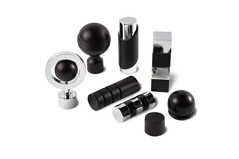 Zakończenie karnisza Gałka Max czarne matowe 19 mm 1 szt.