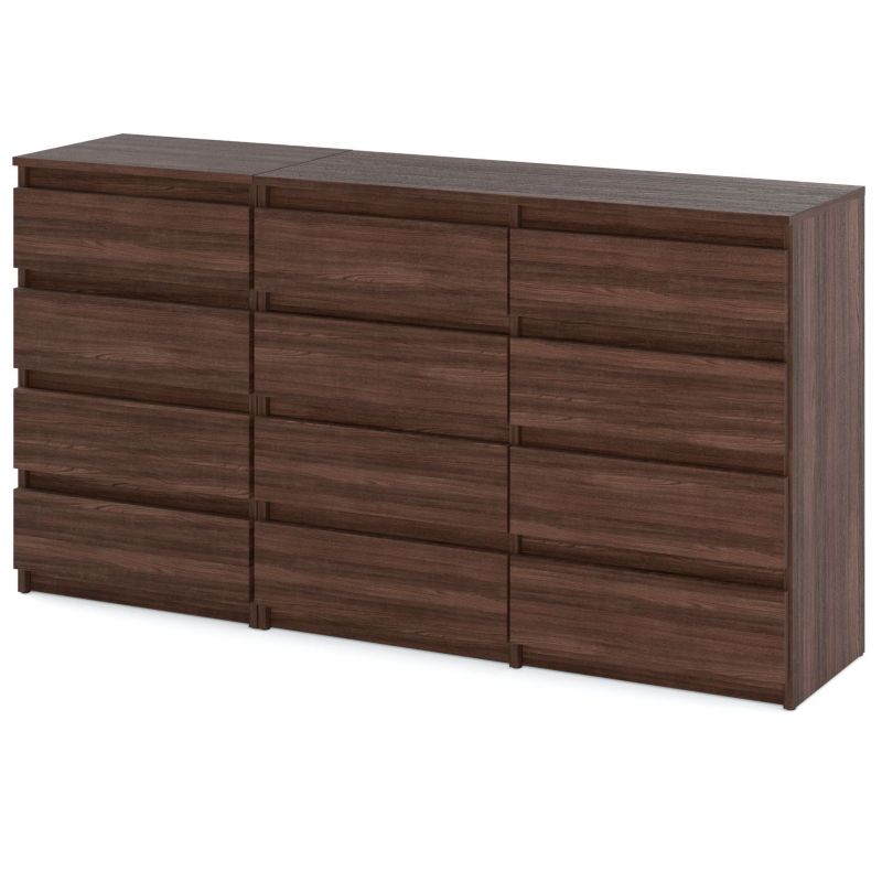 Duża Komoda Z 12 Szufladami Stiv-Meble Dąb Wenge Szafka Rtv 180X33.5X92,5 Cm 1szt.