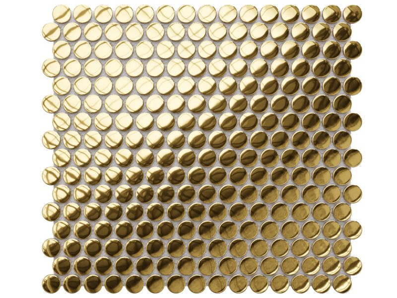 Mozaika ceramiczna Ilcom Penny Dots gold złota 29,3 x 31,7 cm 1 szt.