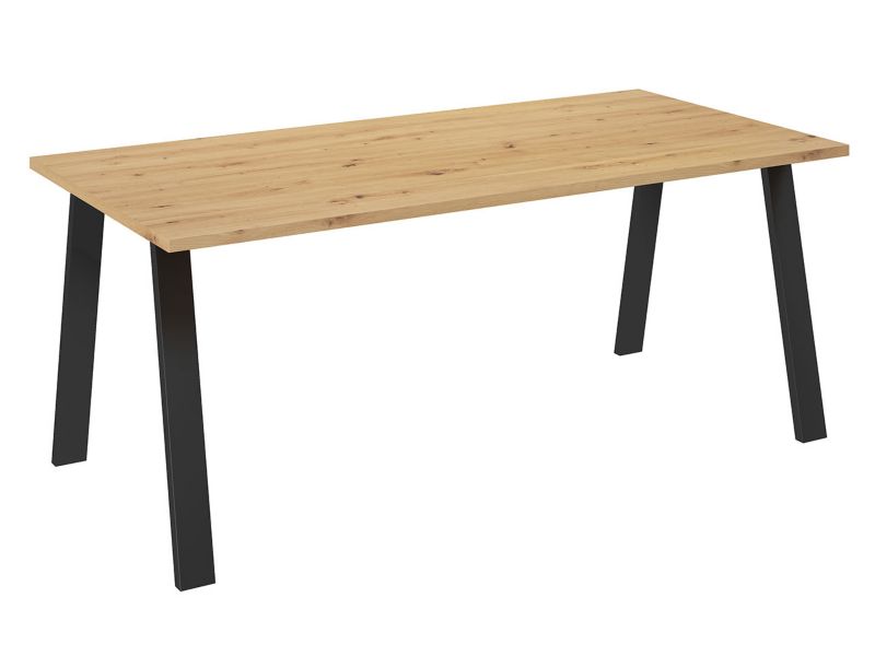 Stół industrialny MIRJAN 24 Kleo 185x90 dąb artisan / czarny 1 szt.