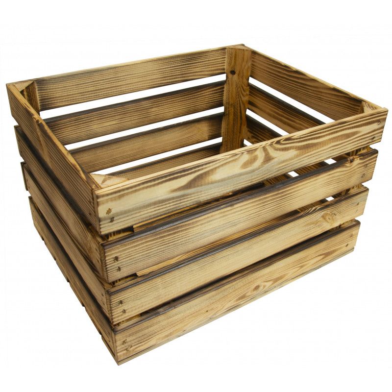 Drewniana skrzynka 4iQ Group 50x40x30cm opalana 1szt.