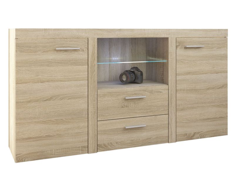 Komoda MIRJAN 24 Rumba z oświetleniem LED dąb sonoma 1 szt.