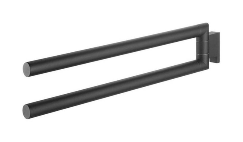 Wieszak dwuramienny Tiger Bold ruchomy czarny mat, 46,2 cm, montaż przykręcany 1 szt.