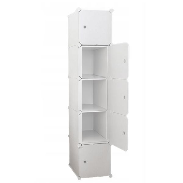 Szafa modułowa Rebiko 5 półek regał słupek biały 1 szt.