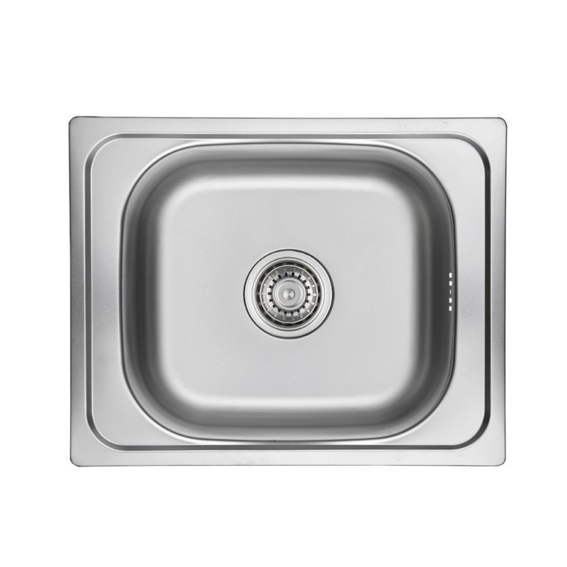 Zlewozmywak Jednokomorowy, Kuchinox, Inox, Orion, Stal, 40x50cm, z syfonem, 1szt