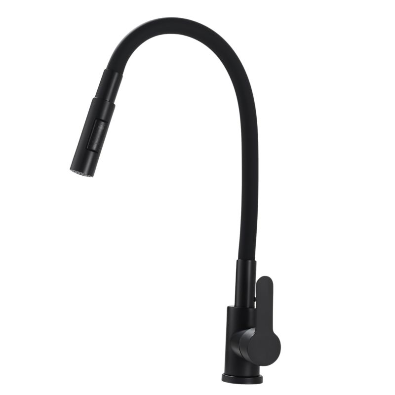 Bateria Kuchenna Elastyczna Granitan Reno Wylewka Kran Czarny Giętka wylewka 1 szt.