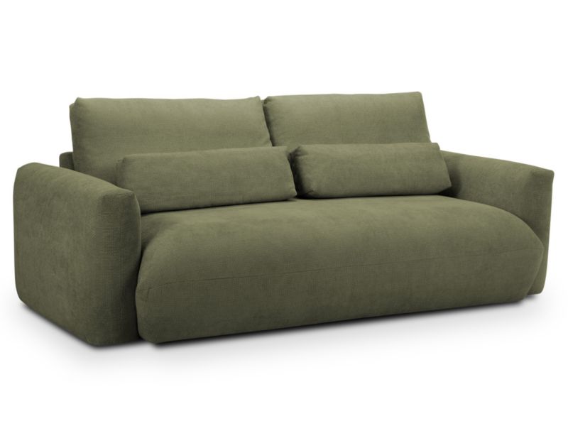 Sofa 3-osobowa LaMiaSofa FERMO z tkaniny szenilowej 240x110 cm zielony 1 szt.