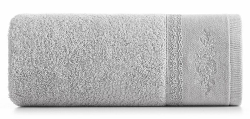 Ręcznik Kąpielowy Sisi EUROFIRANY 70X140 Cm Srebrny 1 szt.