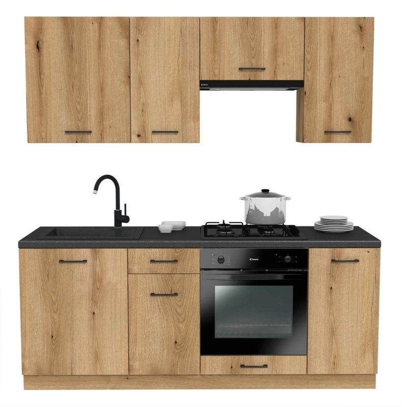 Meble Mebel Elite MODERN Kuchenne Zestaw Mebli Na Wymiar Modułowe Dąb Evoke 200 1 szt