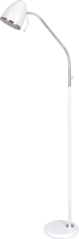 Lampa podłogowa stojąca Kaja Kajtek biała chromowana 1 x E27 x 40W wym: 135 x 45 x 20 cm - 1 szt.