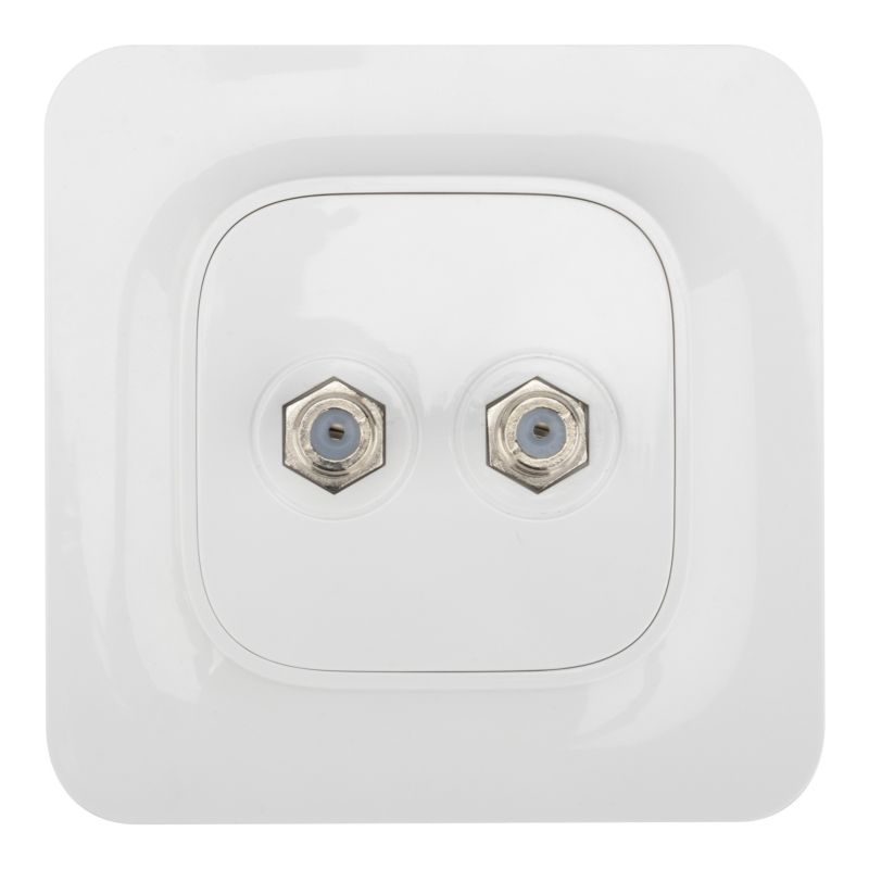 Gniazdo TV/SAT Jacobsen Kennet białe