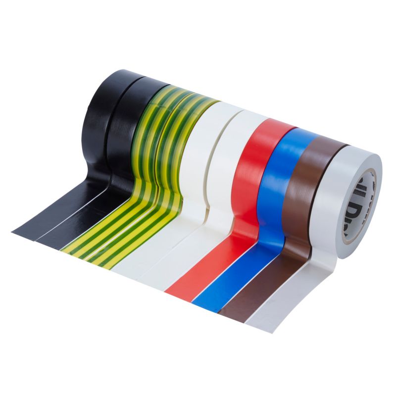 Taśma izolacyjna Diall 15 mm x 10 m mix 10 szt.