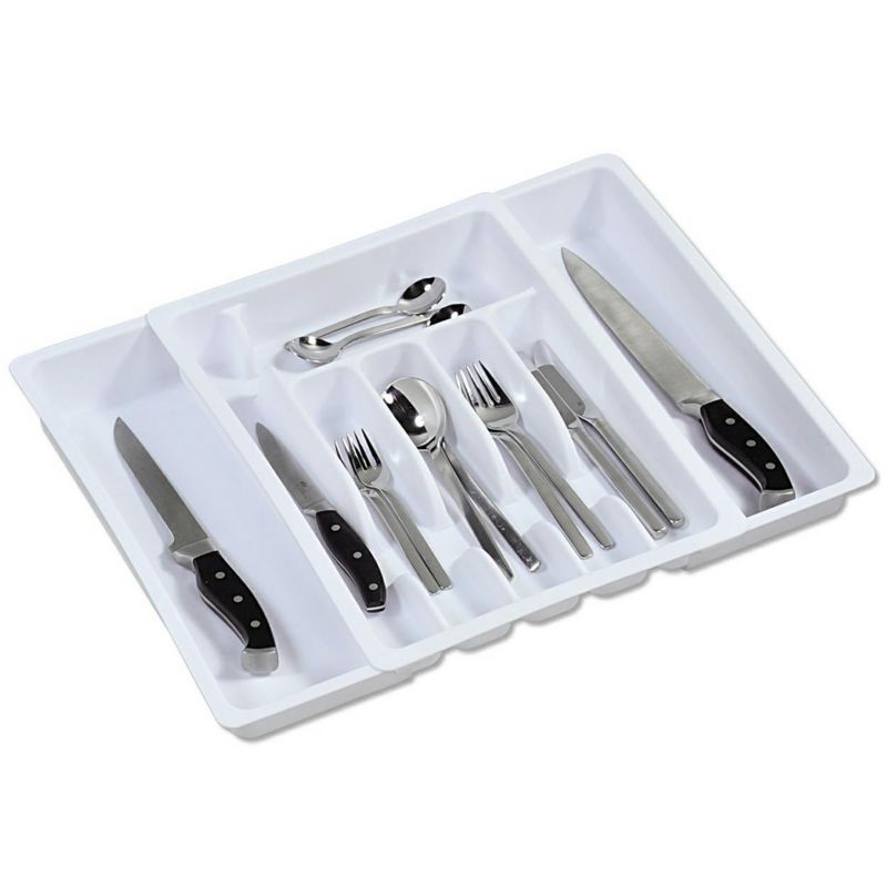 Wkład do szuflady KESPER rozsuwany na sztućce biały 38x29 cm 1 szt.