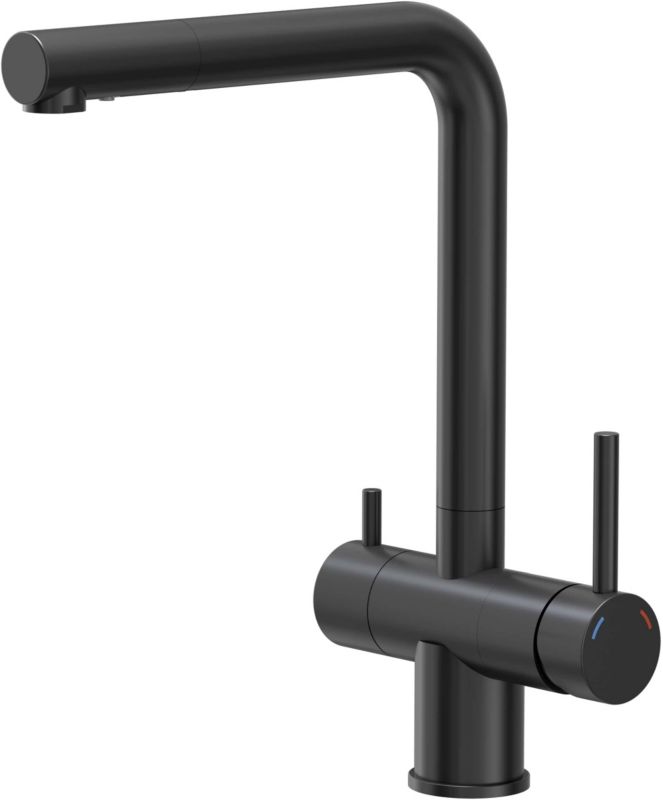 Bateria kuchenna Quadron Ellen czarna z wyciąganą wylewką i filtrem wody 1 szt.