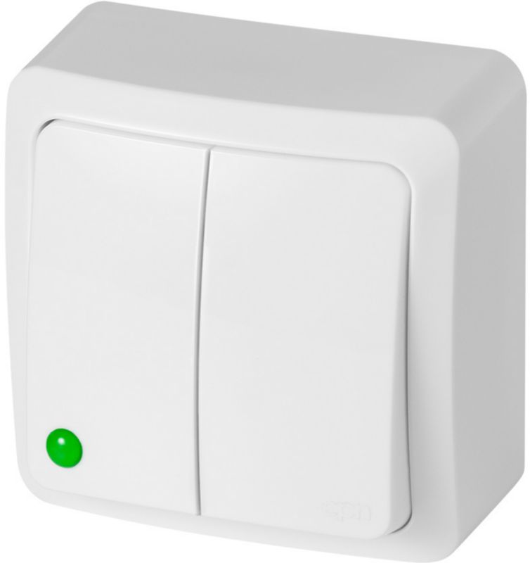 Łącznik podwójny Elektro-Plast Berg natynkowy biały