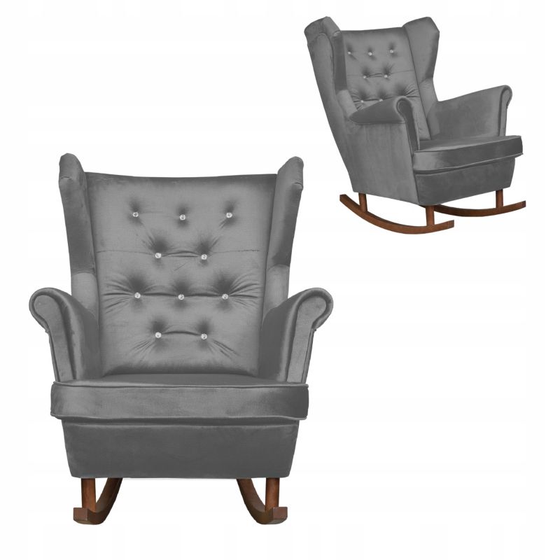 Fotel uszak do salonu bujany Family Meble Diana szary 1szt