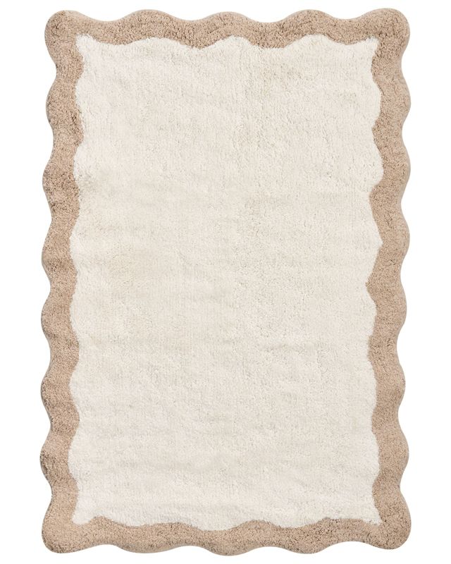 Dywanik łazienkowy Nangal Brązowy/ beżowy 60 x 90 cm Bawełna 1 szt.