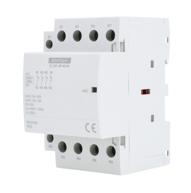 Stycznik Schelinger modułowy SC301 4P 40A 0NO + 4NC A62-SC-301-4P-40-04 1szt.