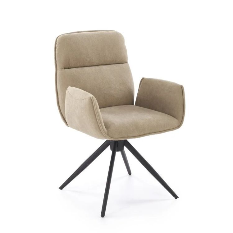 Krzesło Halmar tapicerowane K574 ciemno beżowe obracane 1 szt