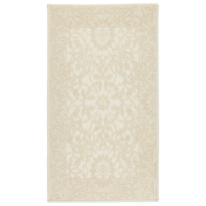 Dywanik łazienkowy Lino 73x135 cm e-floor bawełna egipska ornament beżowy 1 szt