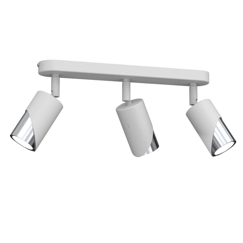 Lampa sufitowa Luminex Shift biały mat-chromowana Listwa z lampami 3 x GU10 x 15W wym: 17 x 33 x 5,5 cm - 1 szt.