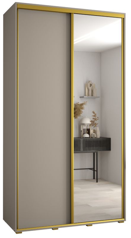 Szafa przesuwna Abiks 45 wysoka Dakota 3 140 kaszmir+kaszmir+złoty 1 szt