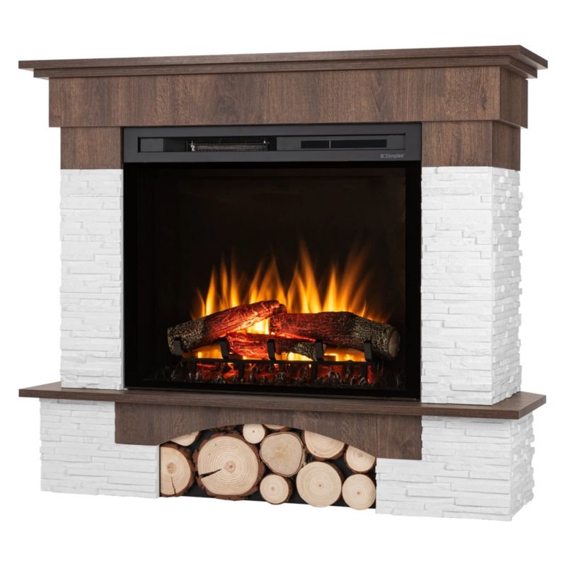 Kominek elektryczny Warmtec Porto narożny 28" XHD 1400W funkcja ogrzewania orzech 1 szt.