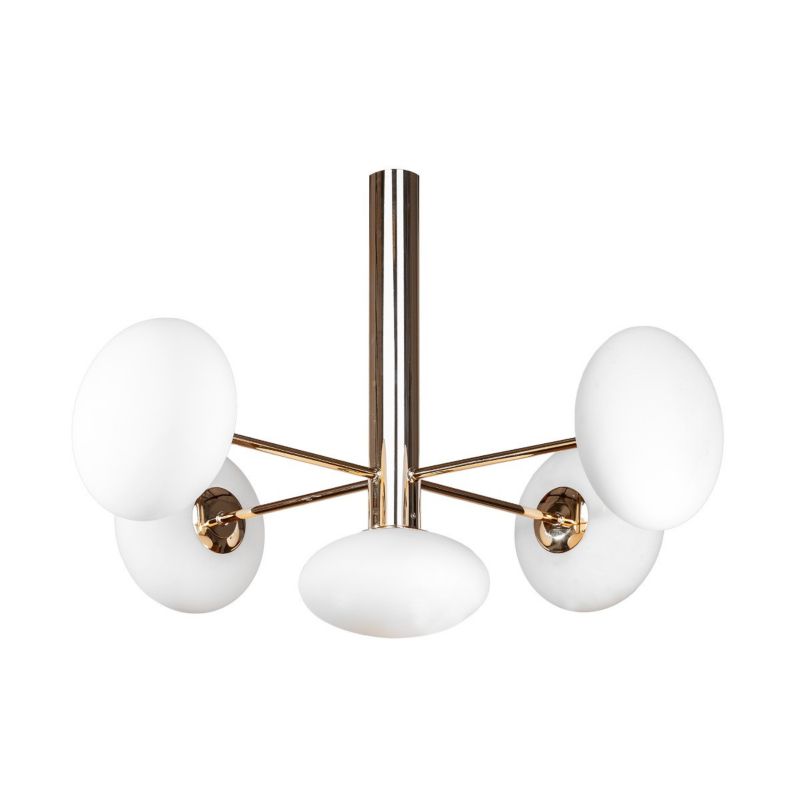 Lampa sufitowa Zuma Line Omi złoto-biała wym: 46 x 69 x 69 cm 5xG9 x 5W 1 szt.