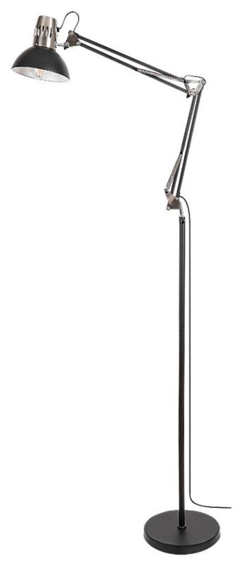 Lampa podłogowa stojąca Rabalux Aristeo czarny matowa-chromowana-biała 1 x E27 x 20W wym: 171 x 66 x 25 cm - 1 szt.