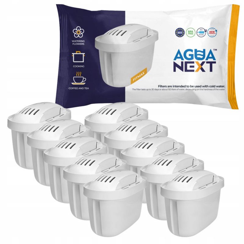 Filtr wody, Agua Next, wkład, do dzbanka filtrującego, zamiennik do Dafi, Laica, Aquaphor, 10szt